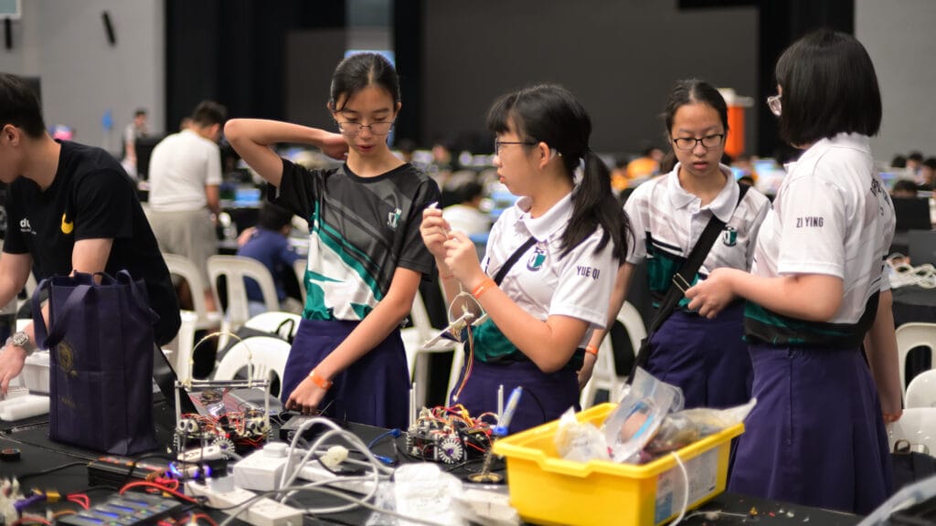 Raffles Girls’ School students compete in RCJ Soccer Infrared at RoboCup Singapore Open 2026