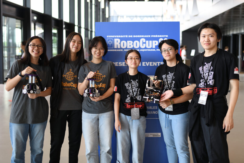 Raffles Institution Junior College competes in RCJ Soccer Open and Rescue Line at RoboCup Bordeaux 2023