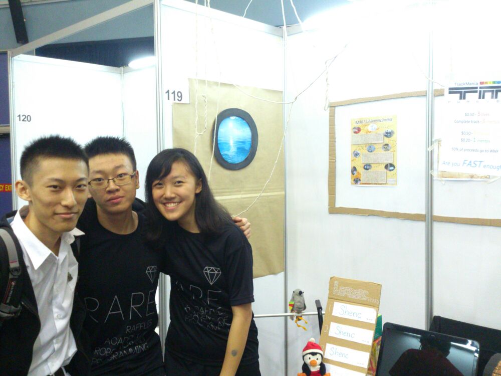 RI Infocomm Club team working on robot in RIICC lab