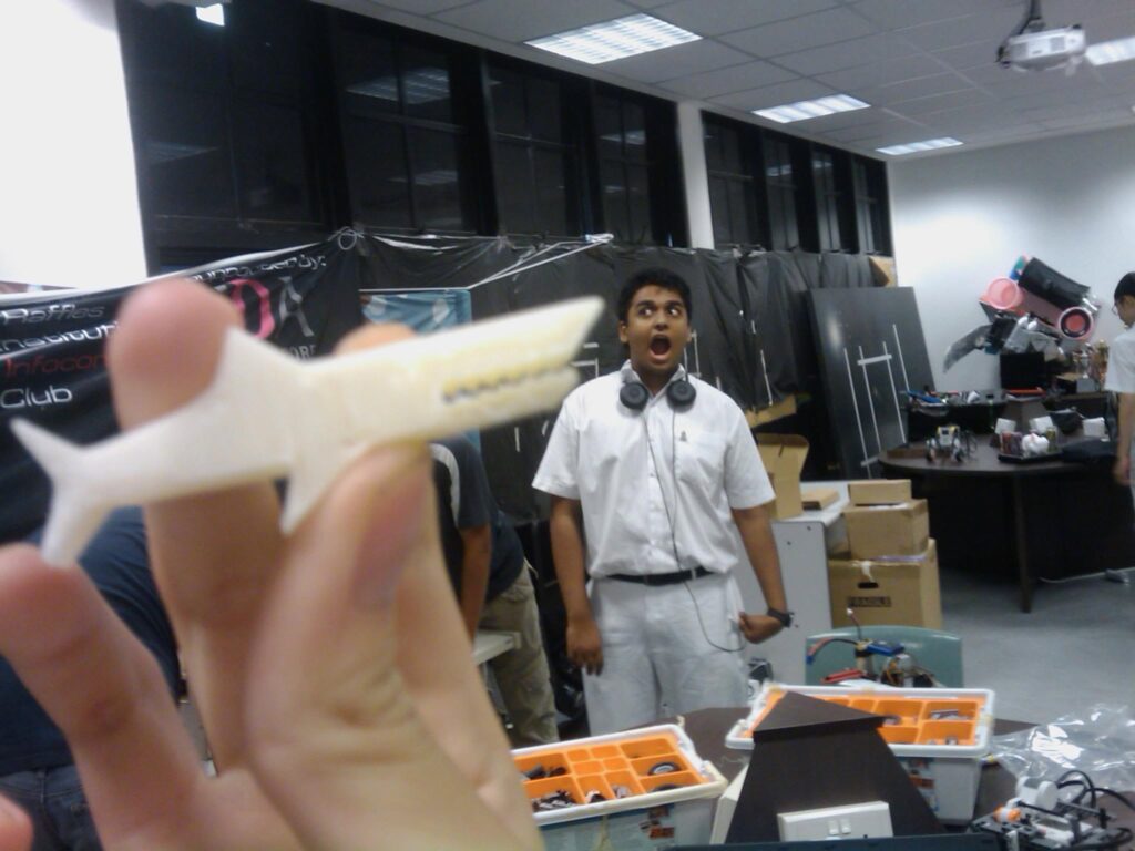 Vishnu with 3D‑printed shark in RIICC lab